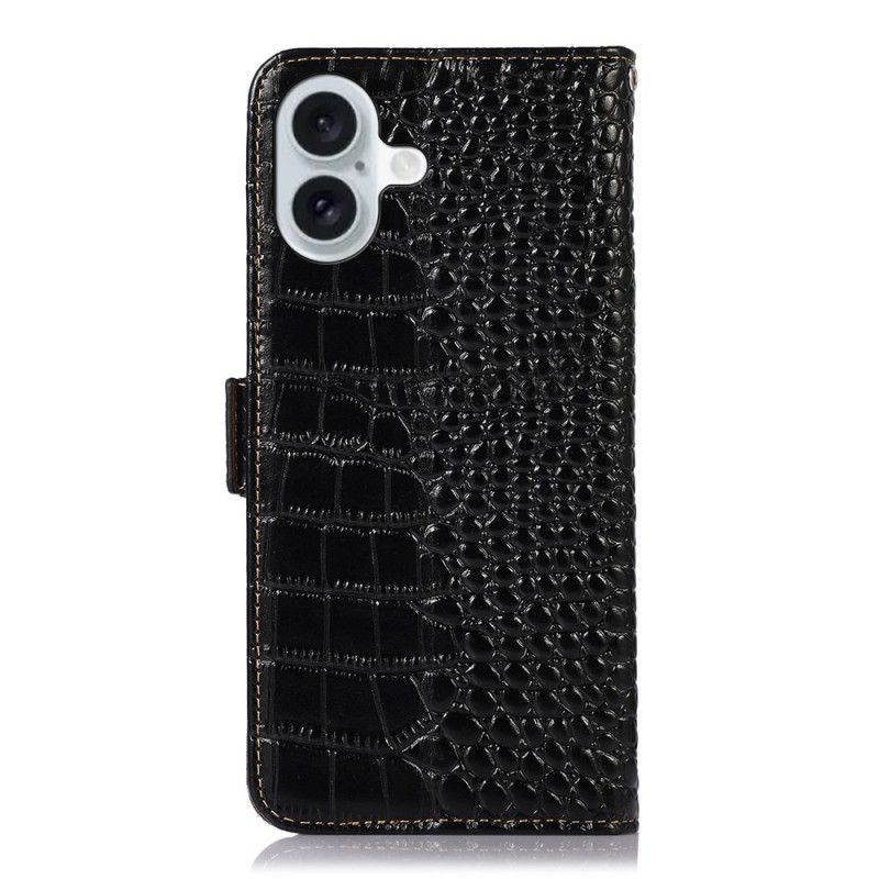 Housse iPhone 17 Cuir Texture Crocodile