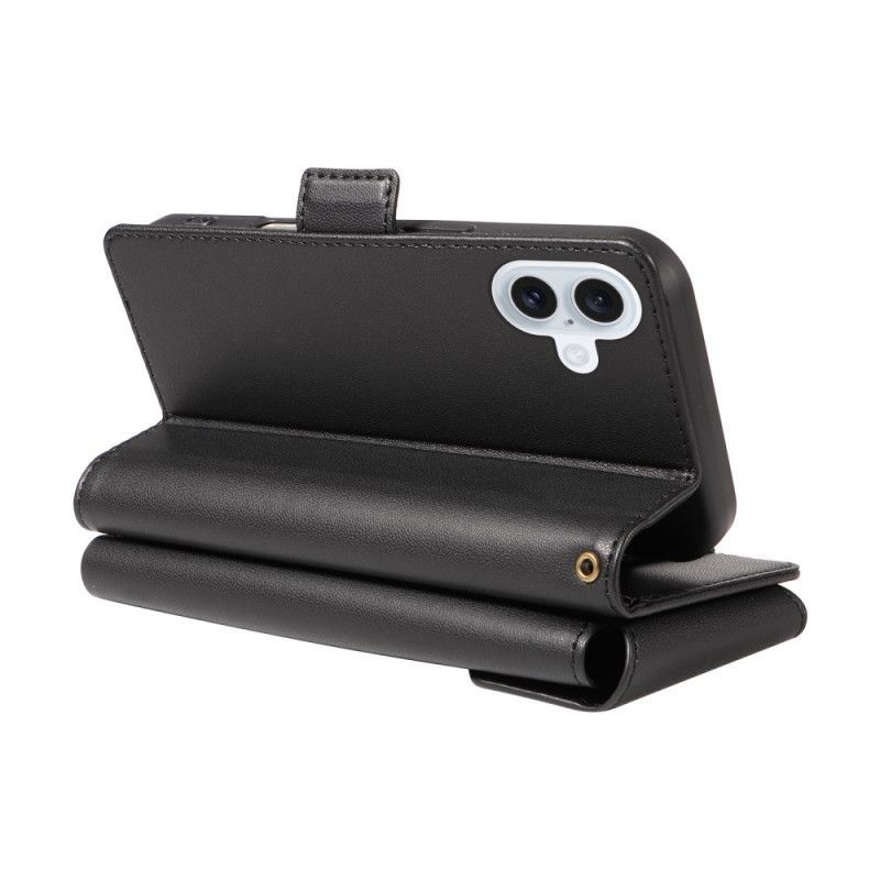 Housse iPhone 17 Multiples Porte-Cartes et dragonne