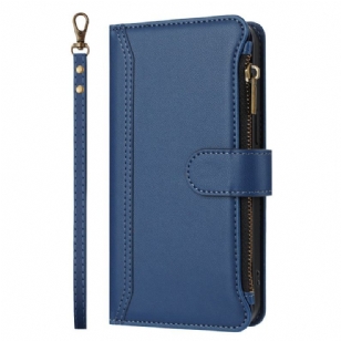 Housse iPhone 17 Portefeuille 9 Porte-Cartes et Lanière