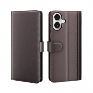 Housse iPhone 17 Portefeuille Cuir Véritable