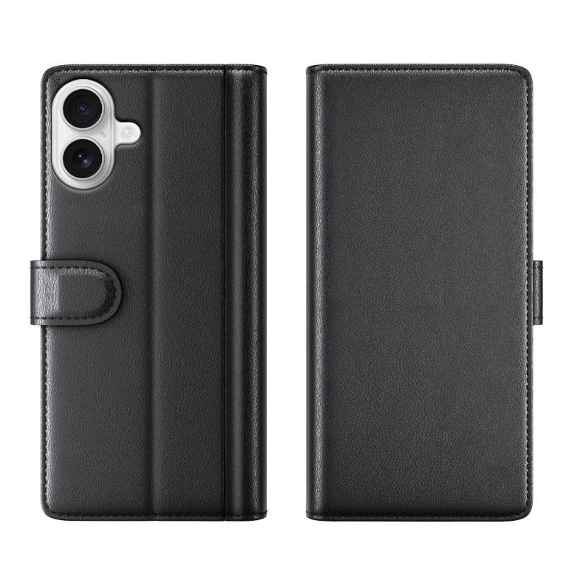 Housse iPhone 17 Portefeuille Cuir Véritable