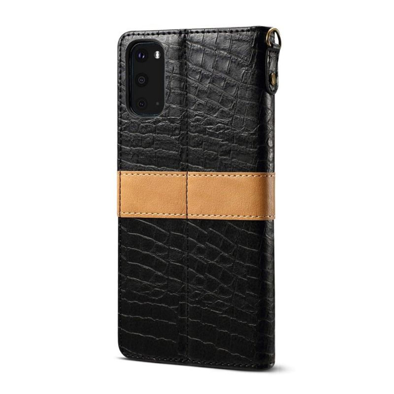 Étui Samsung Galaxy S20 imitation cuir effet croco