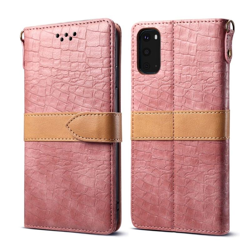 Étui Samsung Galaxy S20 imitation cuir effet croco