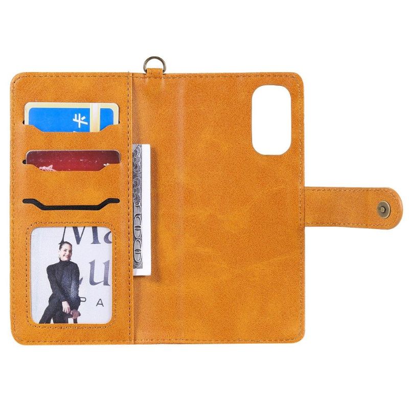 Housse et coque 2 en 1 pour Samsung Galaxy S20 simili cuir rétro