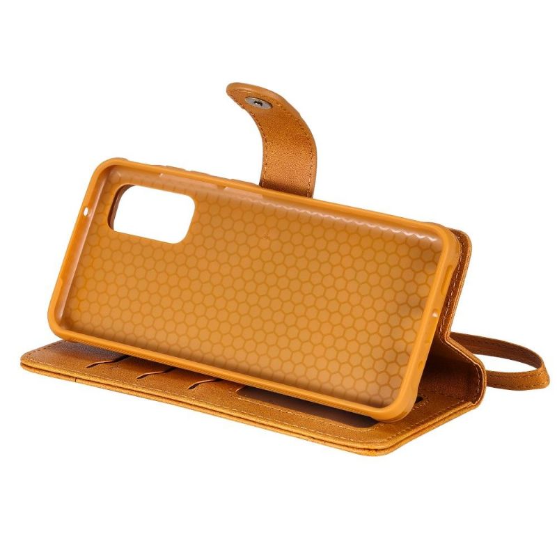 Housse et coque 2 en 1 pour Samsung Galaxy S20 simili cuir rétro
