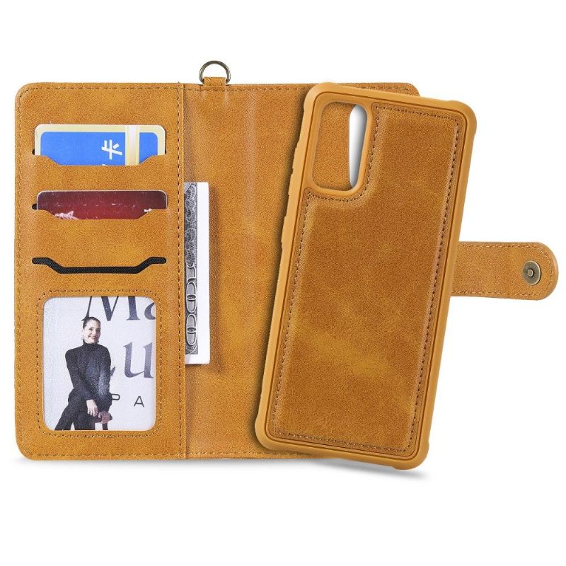Housse et coque 2 en 1 pour Samsung Galaxy S20 simili cuir rétro