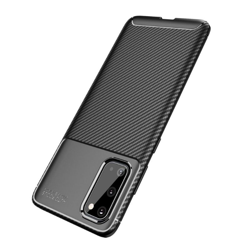 Samsung Galaxy S20 - Coque Style Fibre de Carbone en Gel