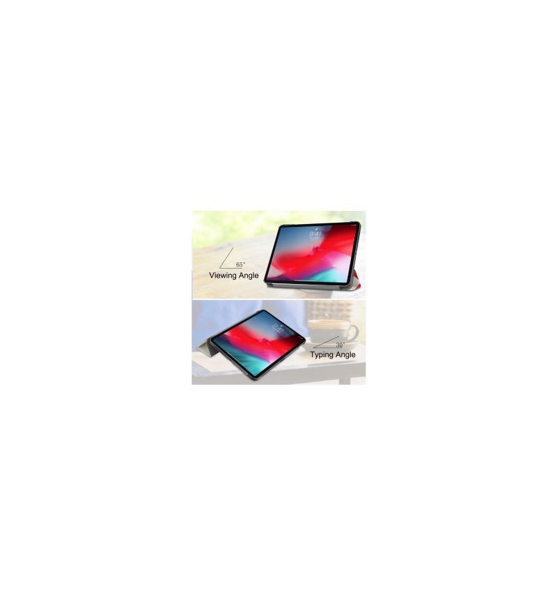 iPad Pro 12.9 2018 - Coque avec rabat intelligent carreaux colorés