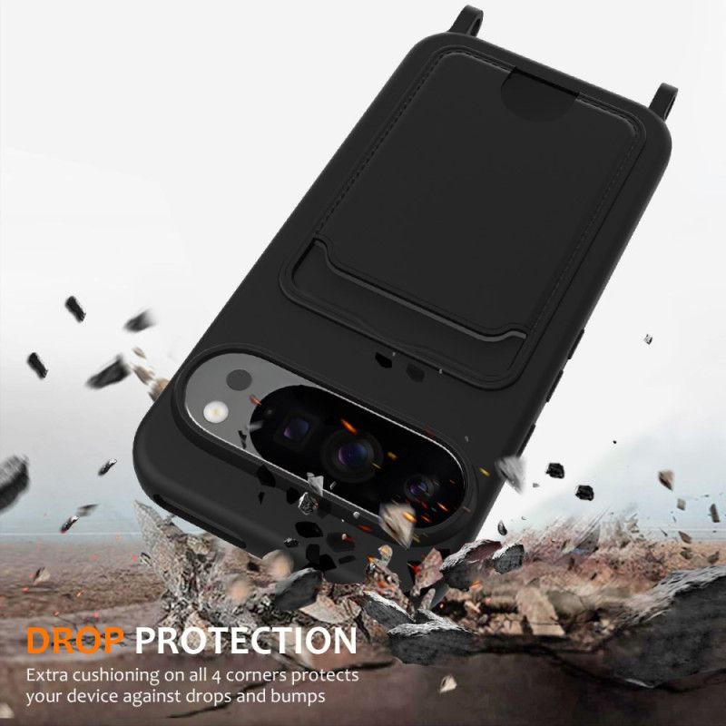 Coque à Cordon Google Pixel 10 Pro XL Silicone avec Porte-Carte