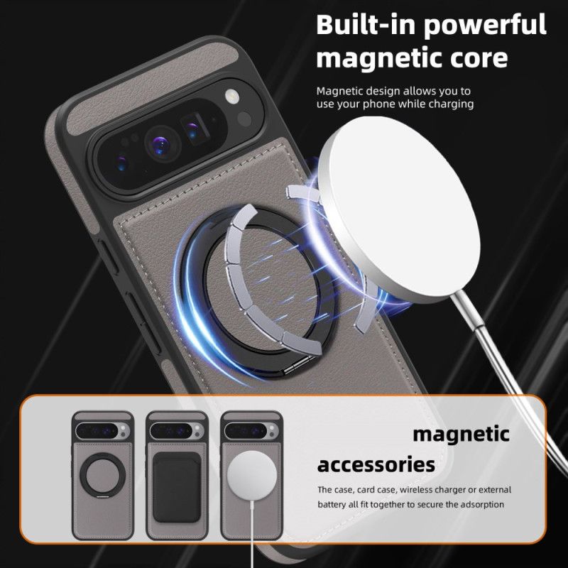 Coque Google Pixel 10 Pro XL Compatibilité MagSafe Support-Anneau Effet Daim