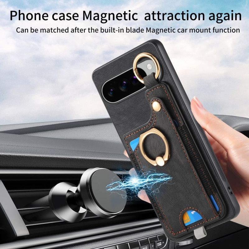 Coque Google Pixel 10 Pro XL Porte-cartes et Support-Anneau