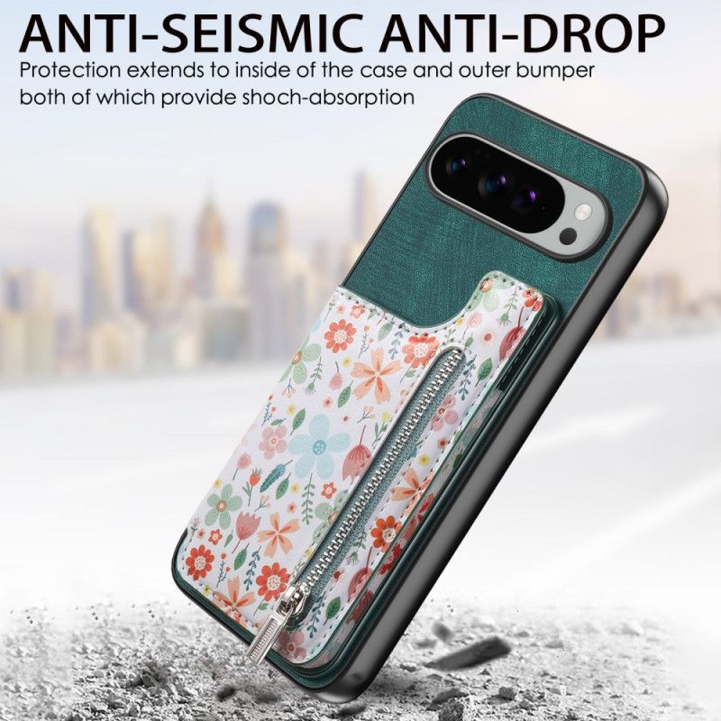 Coque Google Pixel 10 Pro XL Portefeuille Fleuri