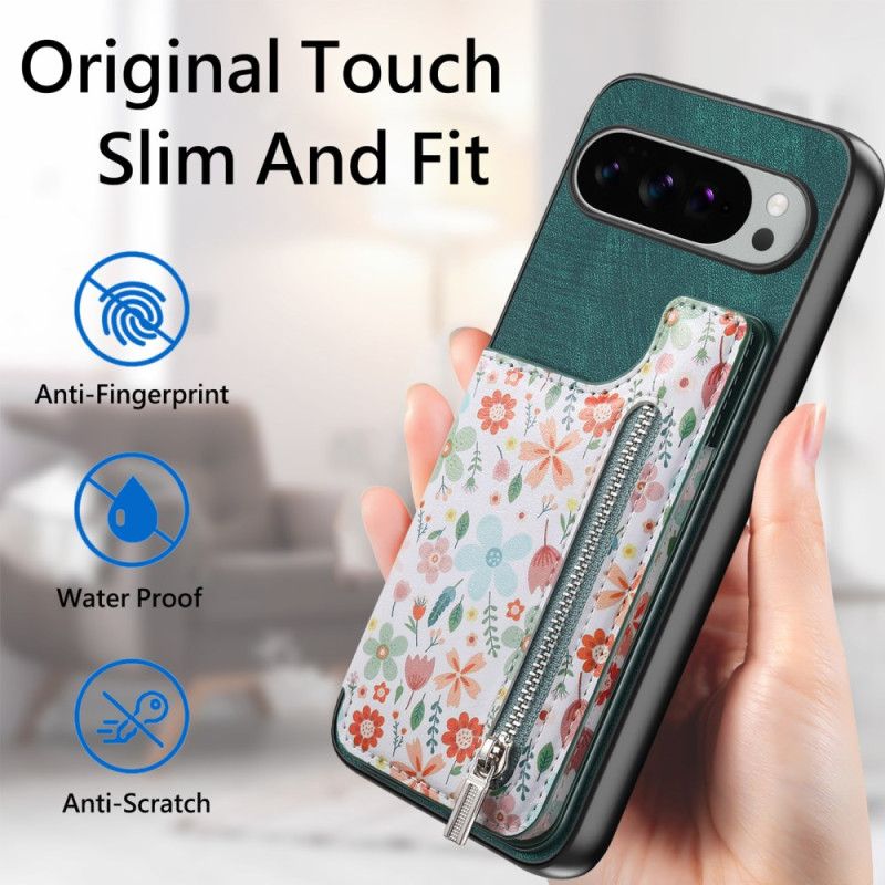 Coque Google Pixel 10 Pro XL Portefeuille Fleuri