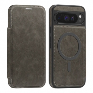Flip Cover Google Pixel 10 Pro XL Compatible MagSafe avec Porte-Cartes RFID