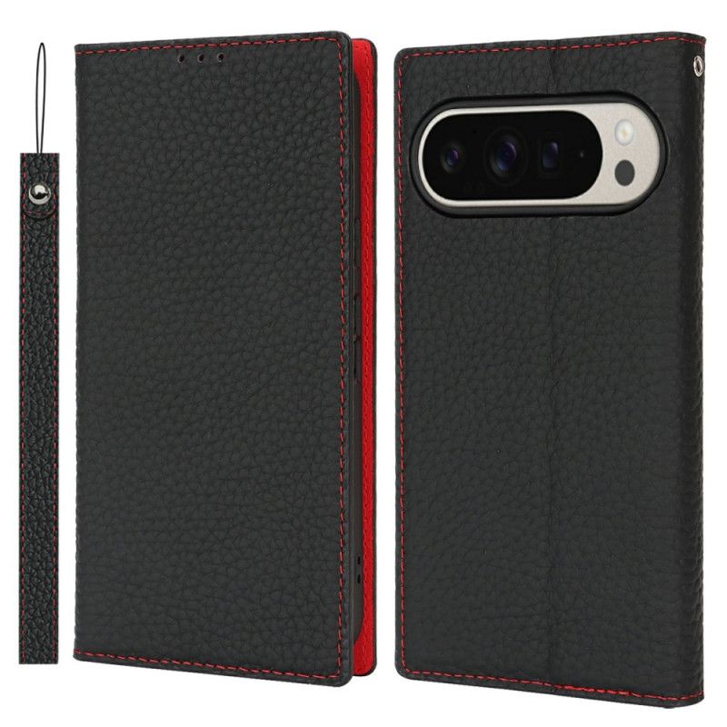 Flip COver Google Pixel 10 Pro XL Cuir avec Lanière