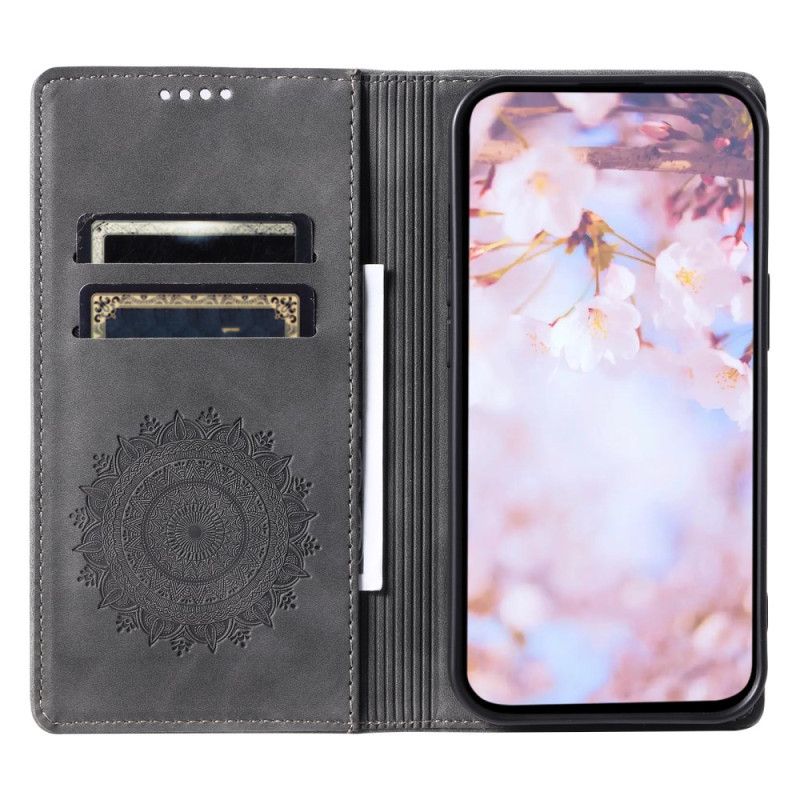 Flip Cover Google Pixel 10 Pro XL Effet Daim Mandala
