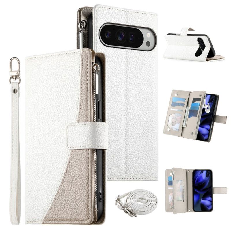 Housse Google Pixel 10 Pro XL Portefeuille Bicolore