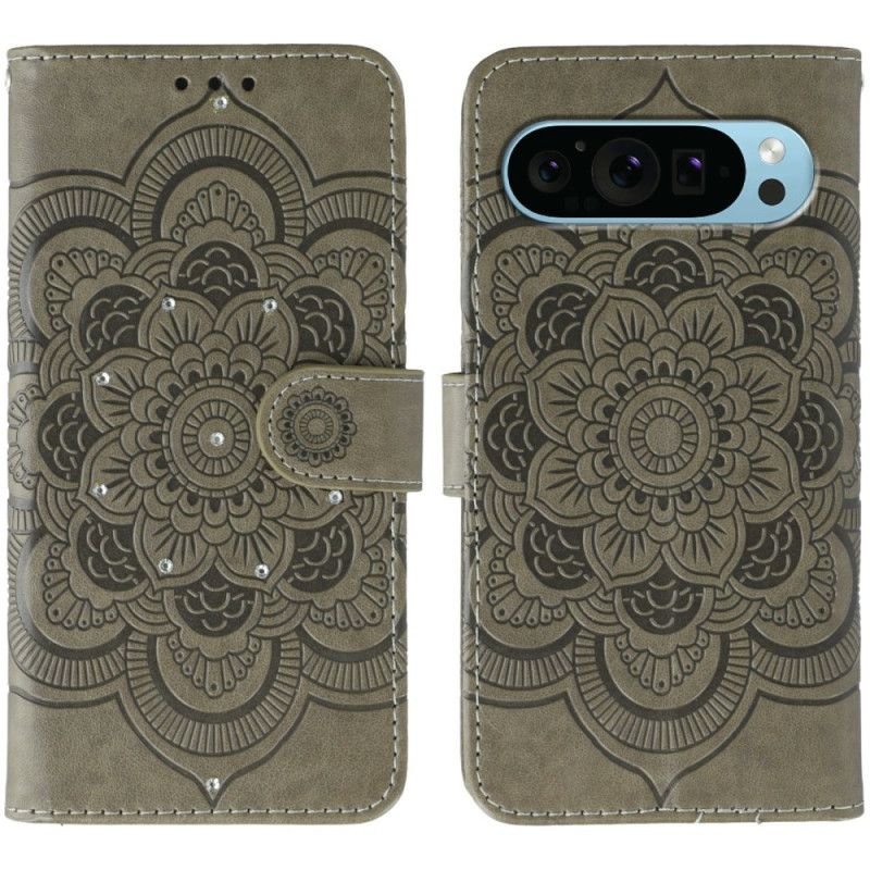 Housse Google Pixel Pro XL / 9 Pro XL Mandala Strass