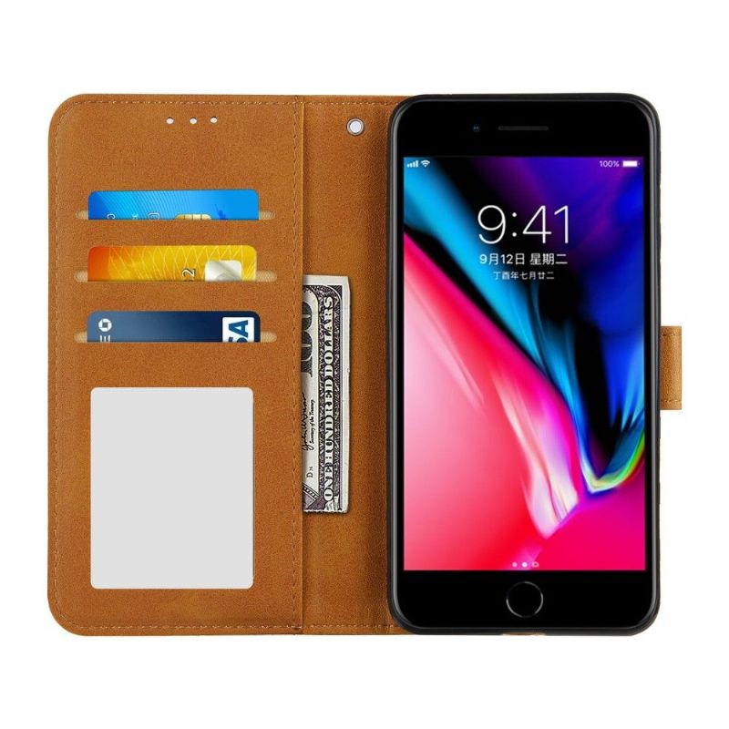 Housse iPhone 8 Plus / 7 Plus Lines Effet Cuir