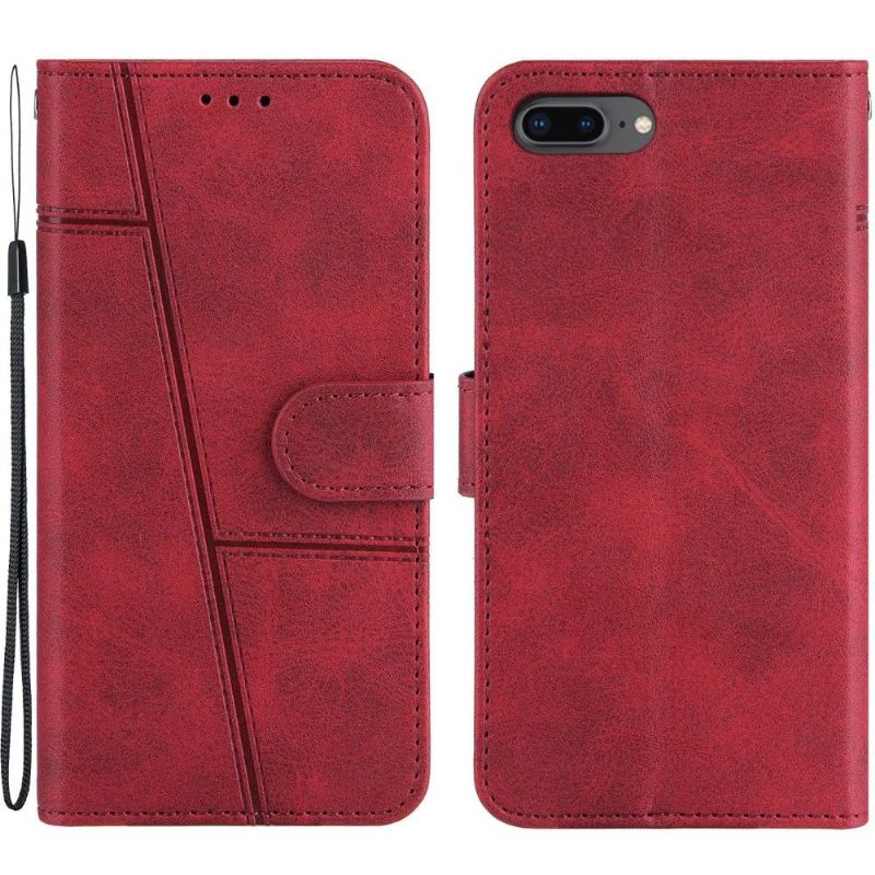Housse iPhone 8 Plus / 7 Plus Lines Effet Cuir