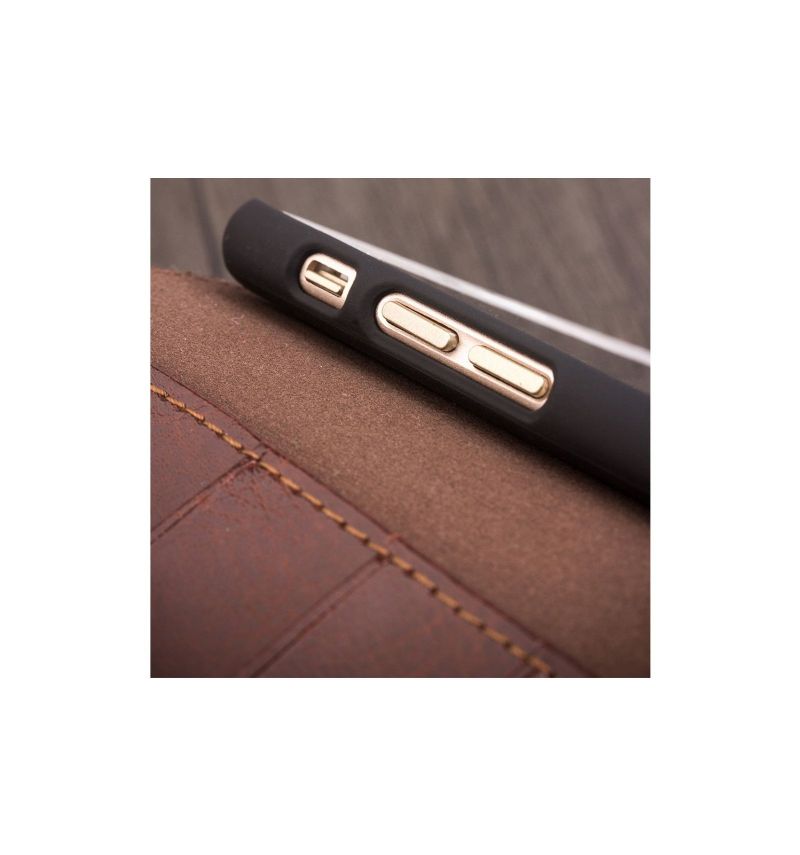 iPhone 8 Plus / 7 Plus - Étui en cuir véritable porte cartes