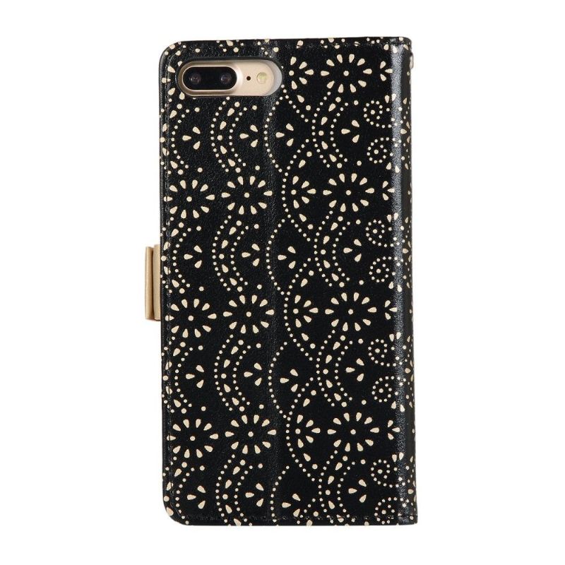 iPhone 8 Plus / 7 Plus - Housse dentelle romance avec lanière