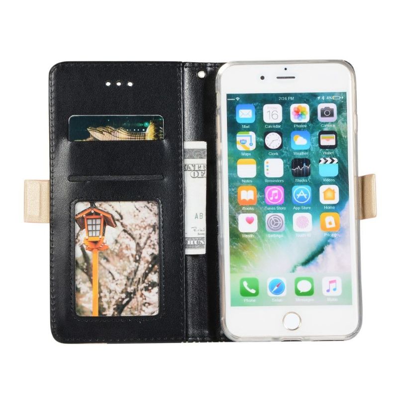 iPhone 8 Plus / 7 Plus - Housse dentelle romance avec lanière