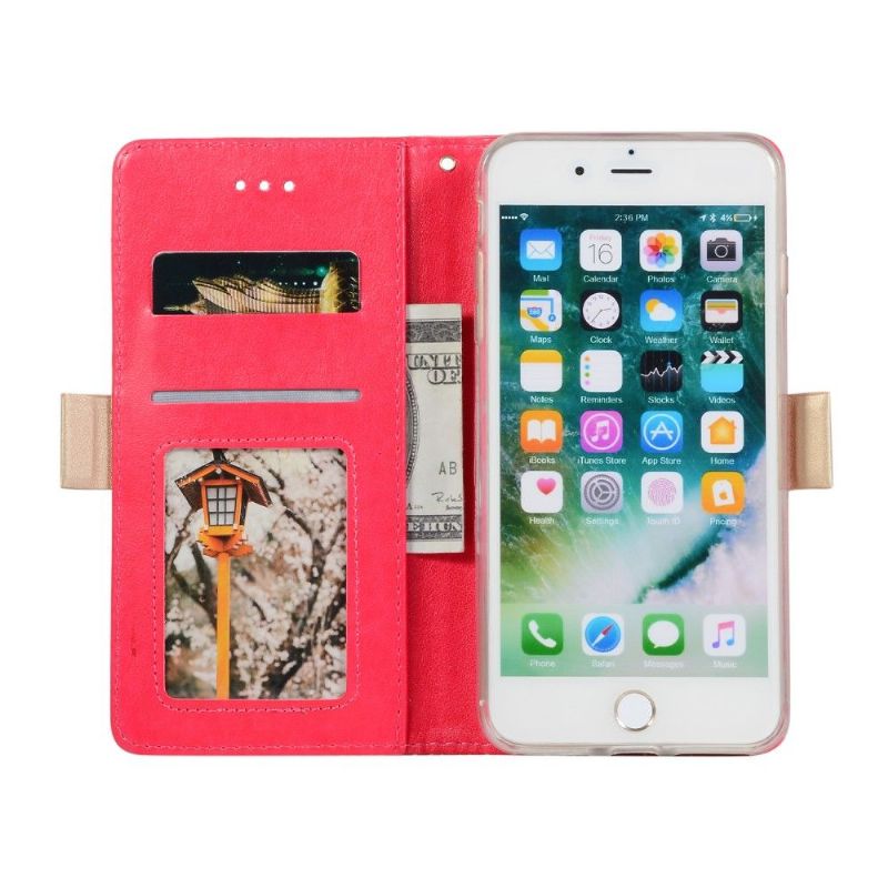 iPhone 8 Plus / 7 Plus - Housse dentelle romance avec lanière