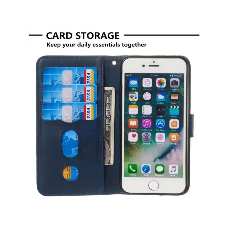 iPhone 8 Plus / 7 Plus - Housse Zipper imitation cuir