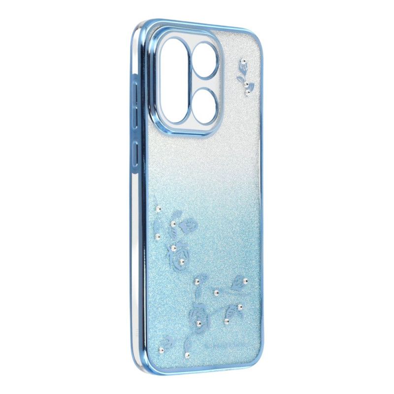 Coque OnePlus 15 Fleurs et Paillettes Dégradées