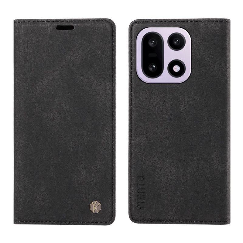 Flip Cover OnePlus 15 Effet Daim YIKATU