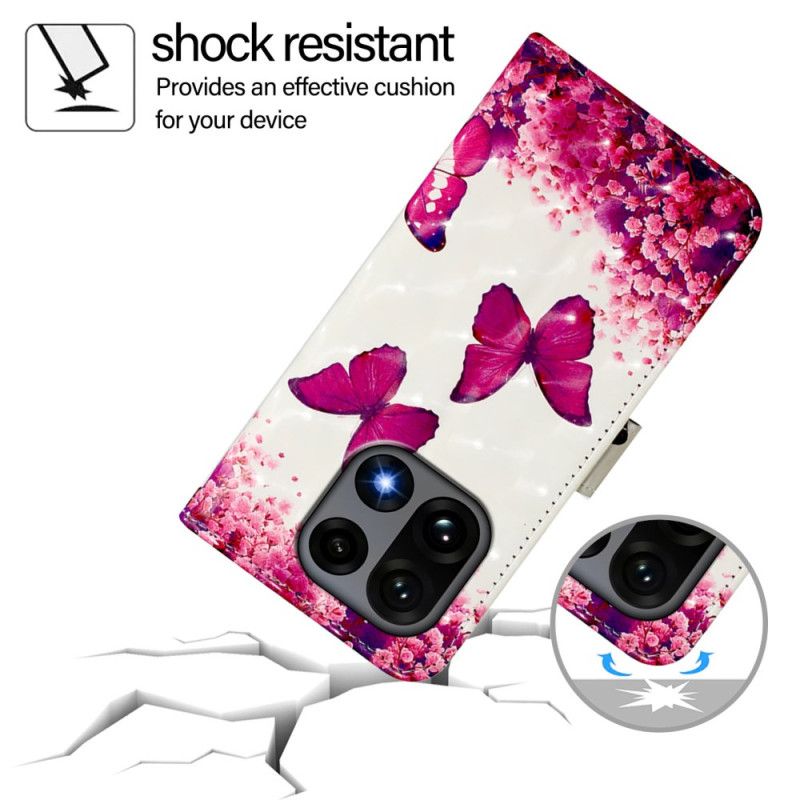 Housse OnePlus 15 Papillons Roses