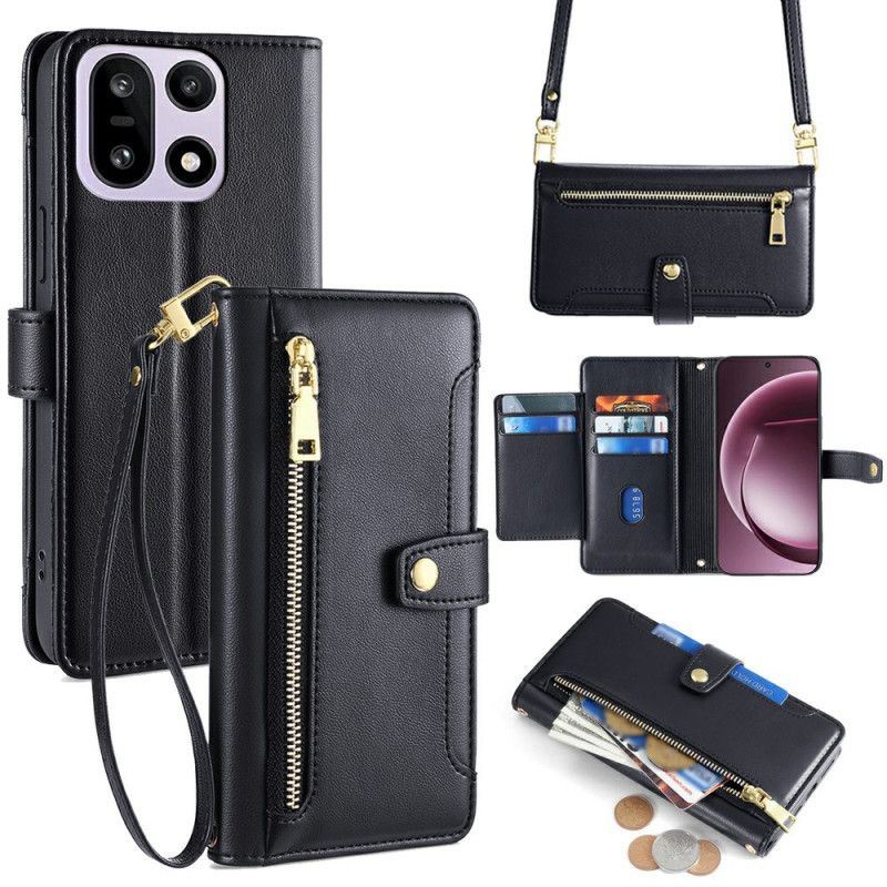 Housse OnePlus 15 Portefeuille avec sangles