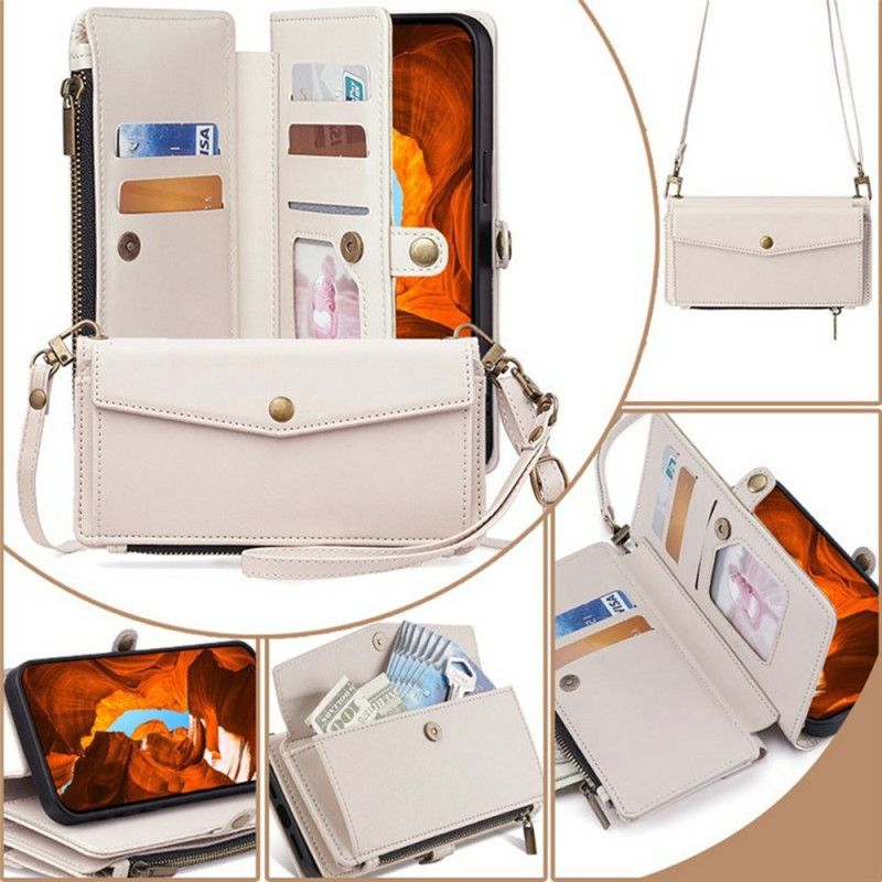 Housse OnePlus 15 Portefeuille et Bandoulière et Lanière