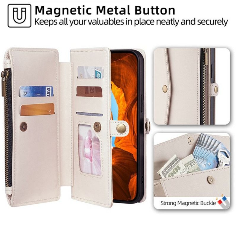 Housse OnePlus 15 Portefeuille et Bandoulière et Lanière