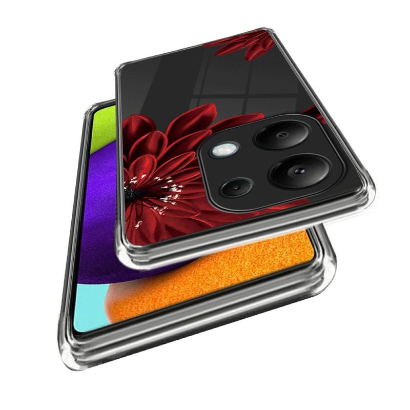 Coque Xiaomi Redmi Note 13 Pro 4G / Poco M6 Pro 4G Fleur rouge