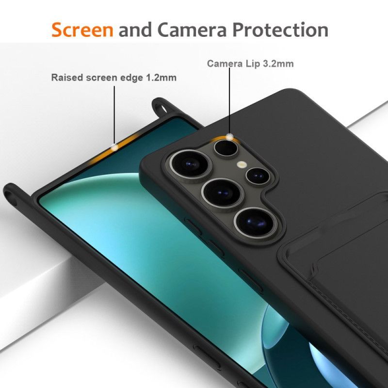 Coque à Cordon Samsung Galaxy S25 Ultra 5G Porte-Cartes