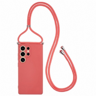 Coque à Cordon Samsung Galaxy S25 Ultra 5G Surface Caoutchoutée