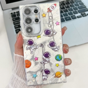 Coque Samsung Galaxy S25 Ultra 5G Astronaute avec Film Protecteur d'Objectif