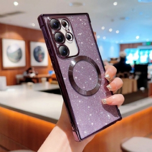 Coque Samsung Galaxy S25 Ultra 5G Compatible MagSafe Paillettes