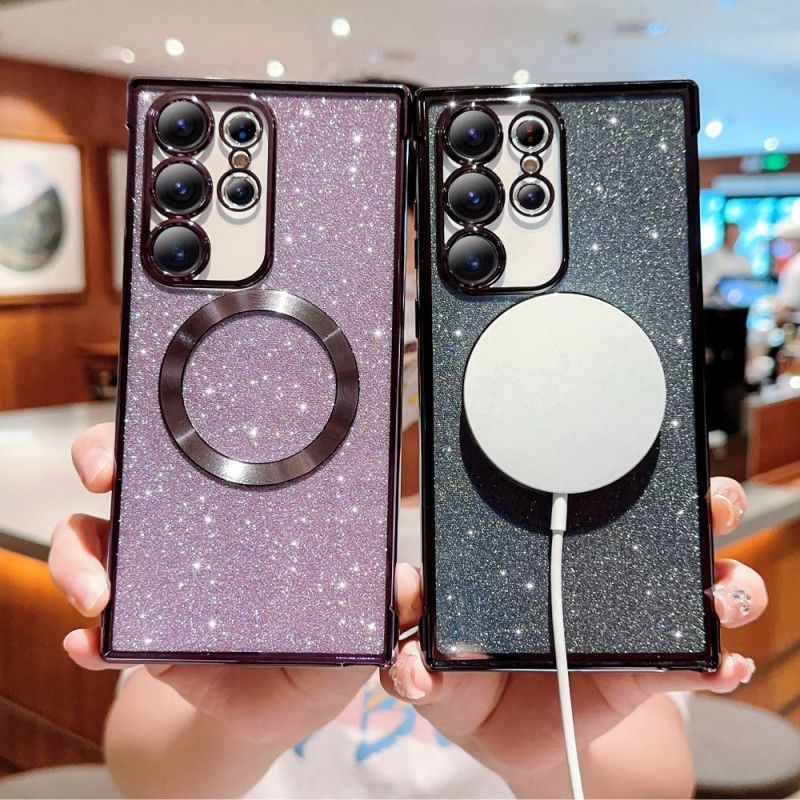 Coque Samsung Galaxy S25 Ultra 5G Compatible MagSafe Paillettes