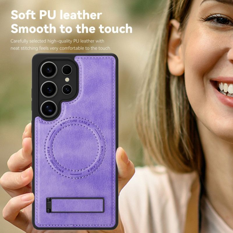 Coque Samsung Galaxy S25 Ultra 5G Effet Cuir Compatible MagSafe