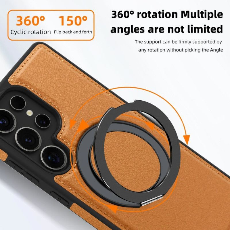 Coque Samsung Galaxy S25 Ultra 5G Magnétique avec Support Rotatif