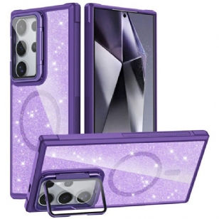 Coque Samsung Galaxy S25 Ultra 5G Paillettes Support Intégré