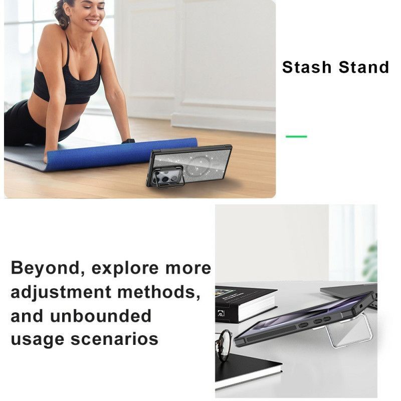 Coque Samsung Galaxy S25 Ultra 5G Paillettes Support Intégré