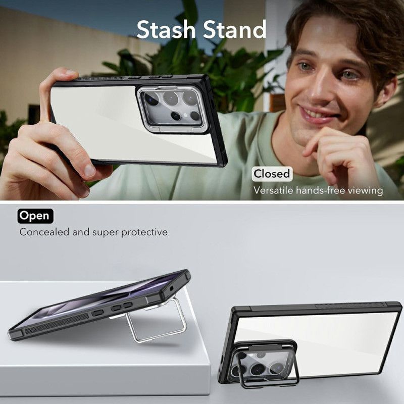 Coque Samsung Galaxy S25 Ultra 5G Robuste avec Support Intégré