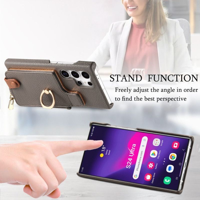 Coque Samsung Galaxy S25 Ultra 5G Simili Cuir Portefeuille