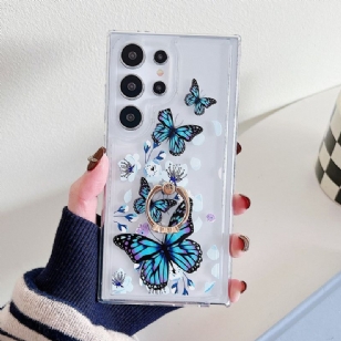 Coque Samsung Galaxy S25 Ultra 5G Support Anneau à Motif