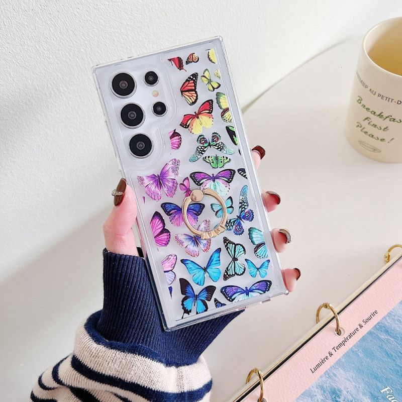 Coque Samsung Galaxy S25 Ultra 5G Support Anneau à Motif