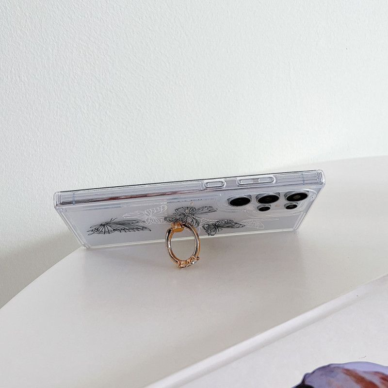 Coque Samsung Galaxy S25 Ultra 5G Support Anneau à Motif